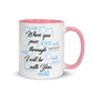 I Will Be With You Mug with Color Inside