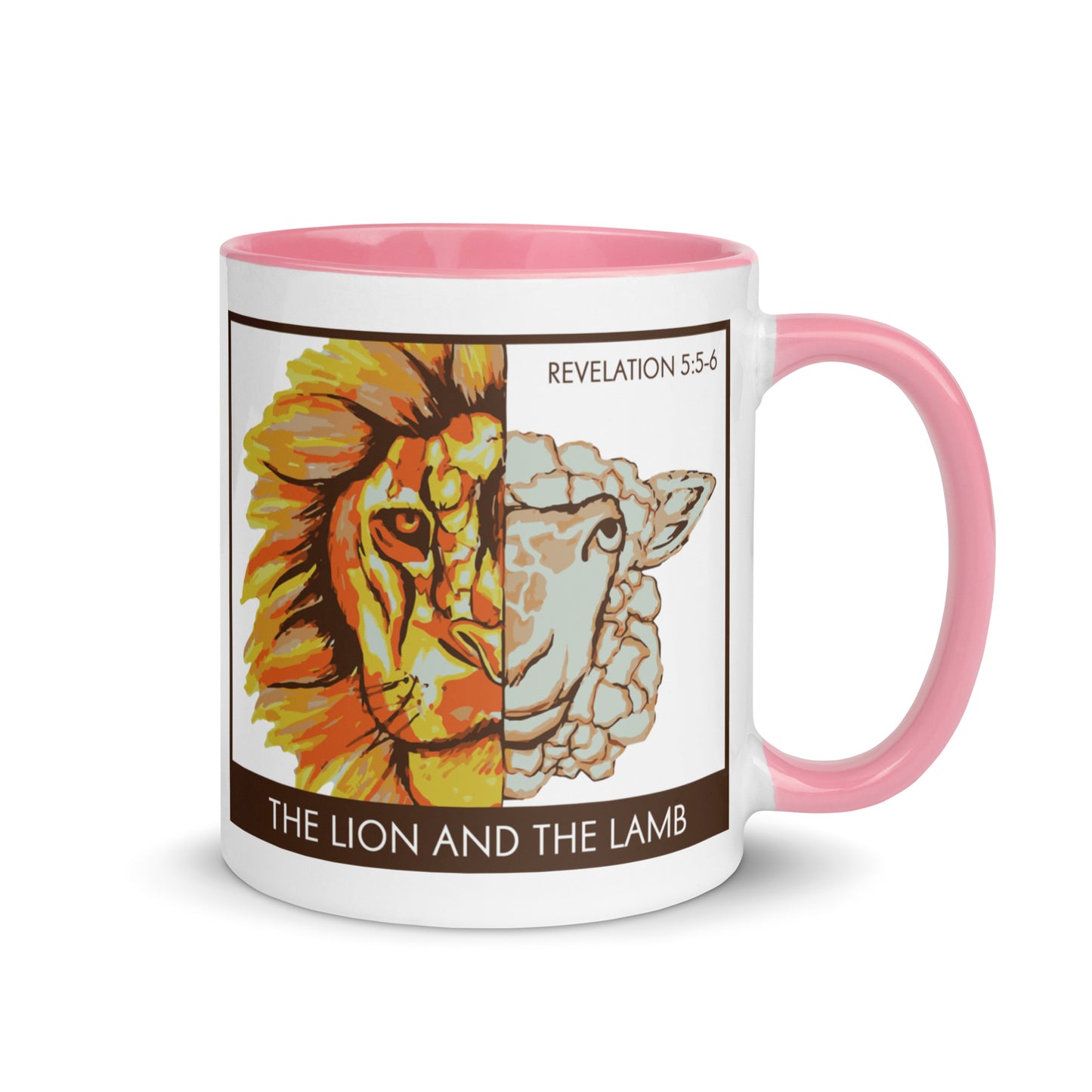 The Lion and the Lamb Mug with Color Inside
