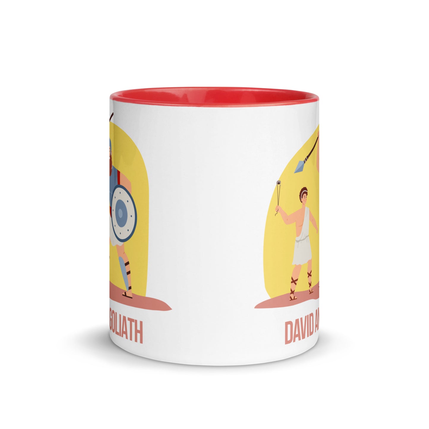 David and Goliath Mug with Color Inside