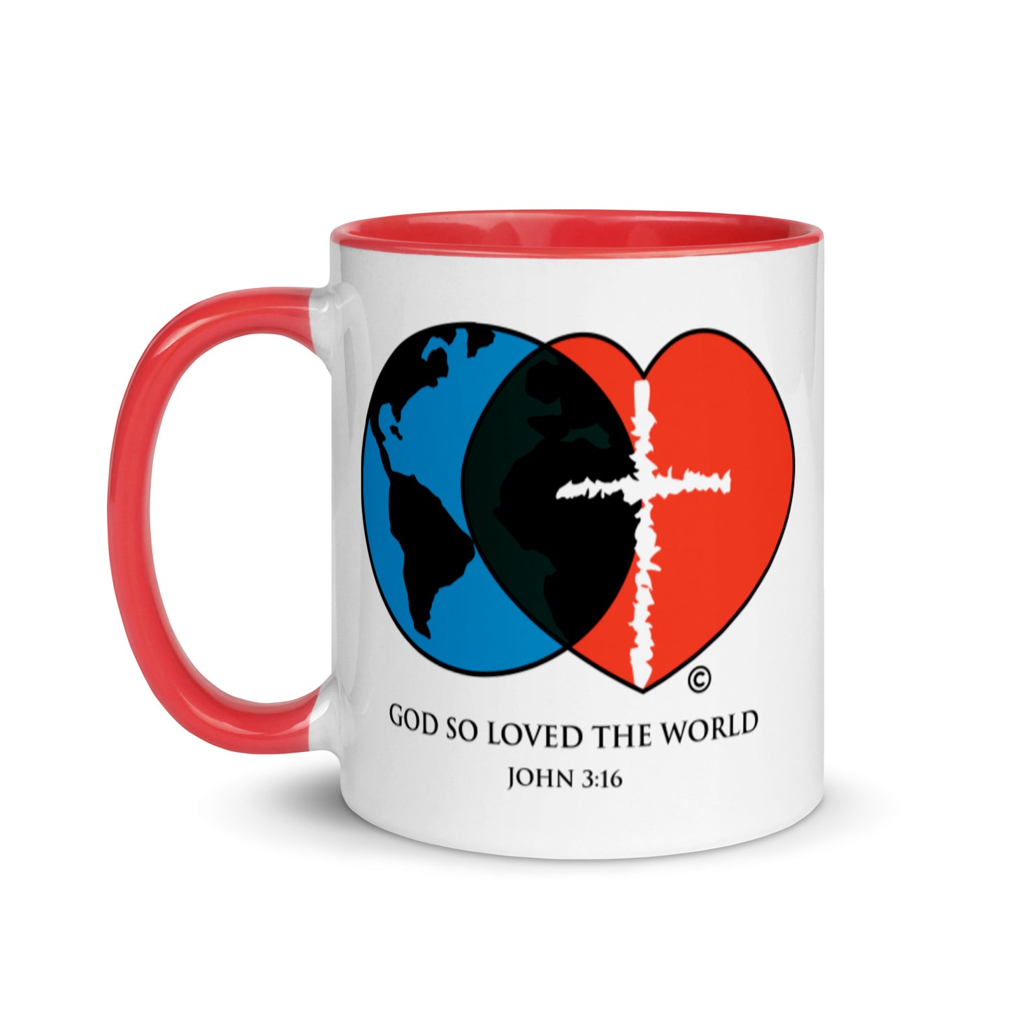 John 3:16 Mug with Color Inside