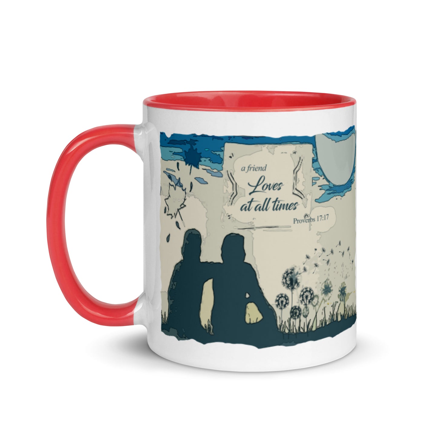 A Friend Loves at All Times Mug with Color Inside