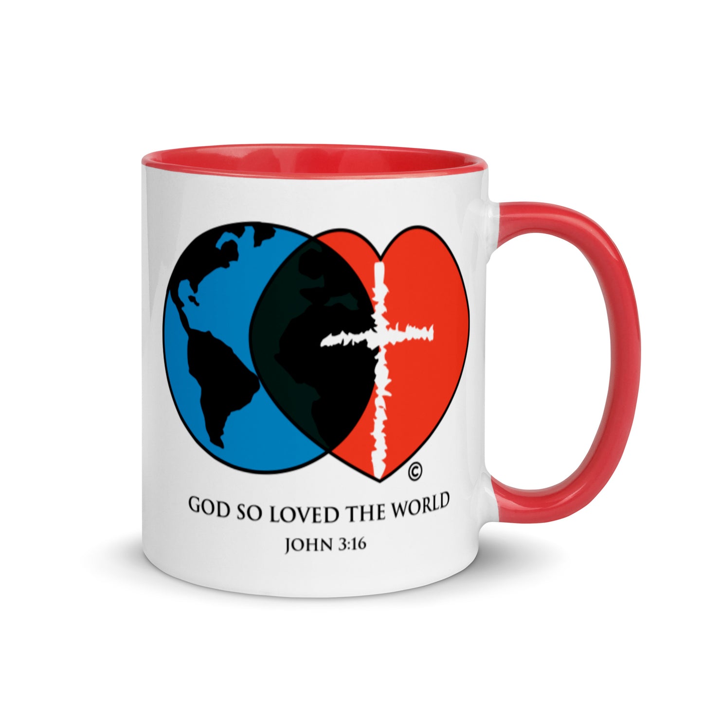 John 3:16 Mug with Color Inside