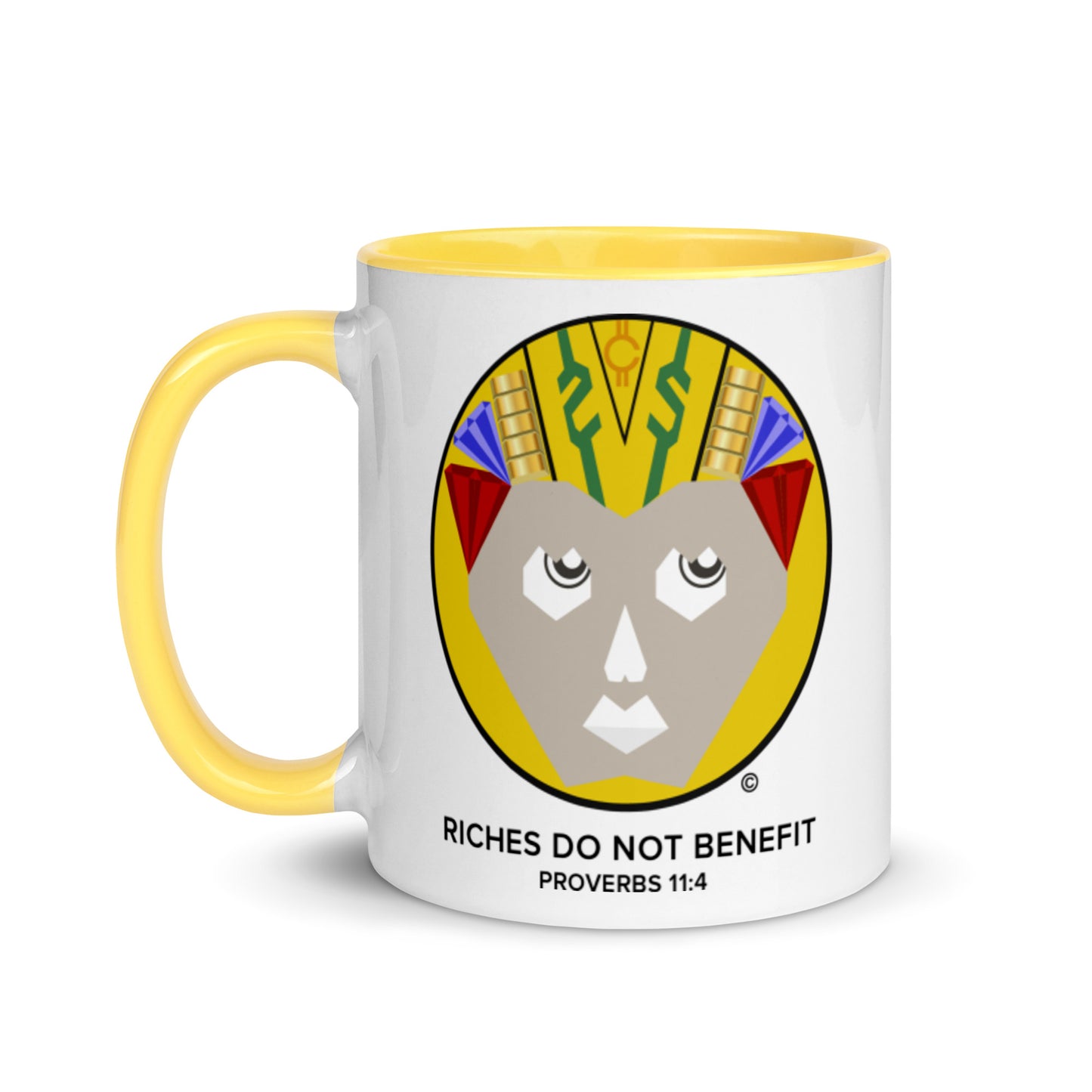 Riches Do Not Benefit Mug with Color Inside