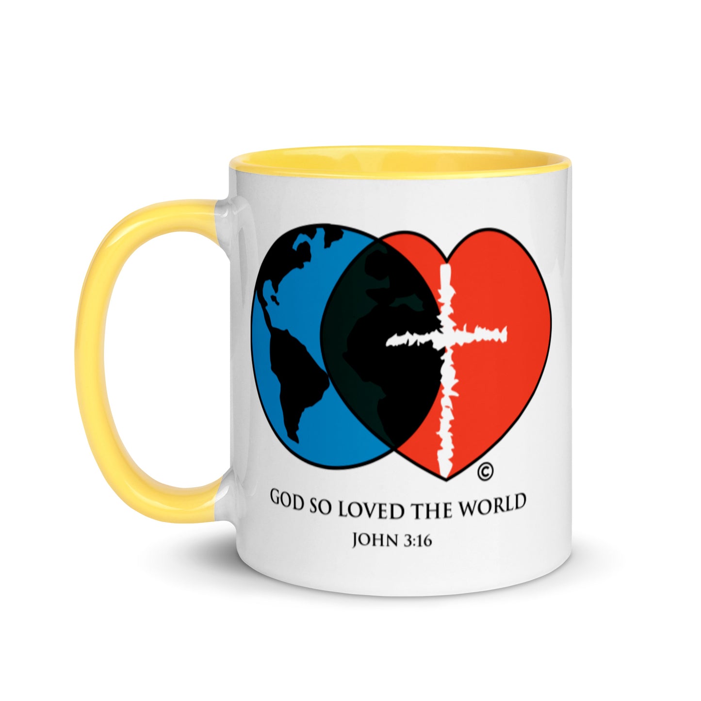 John 3:16 Mug with Color Inside