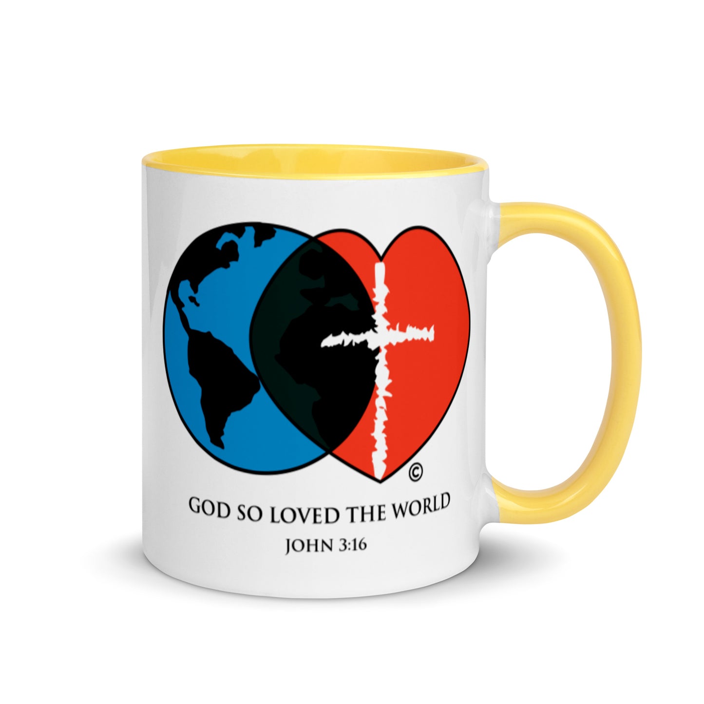 John 3:16 Mug with Color Inside