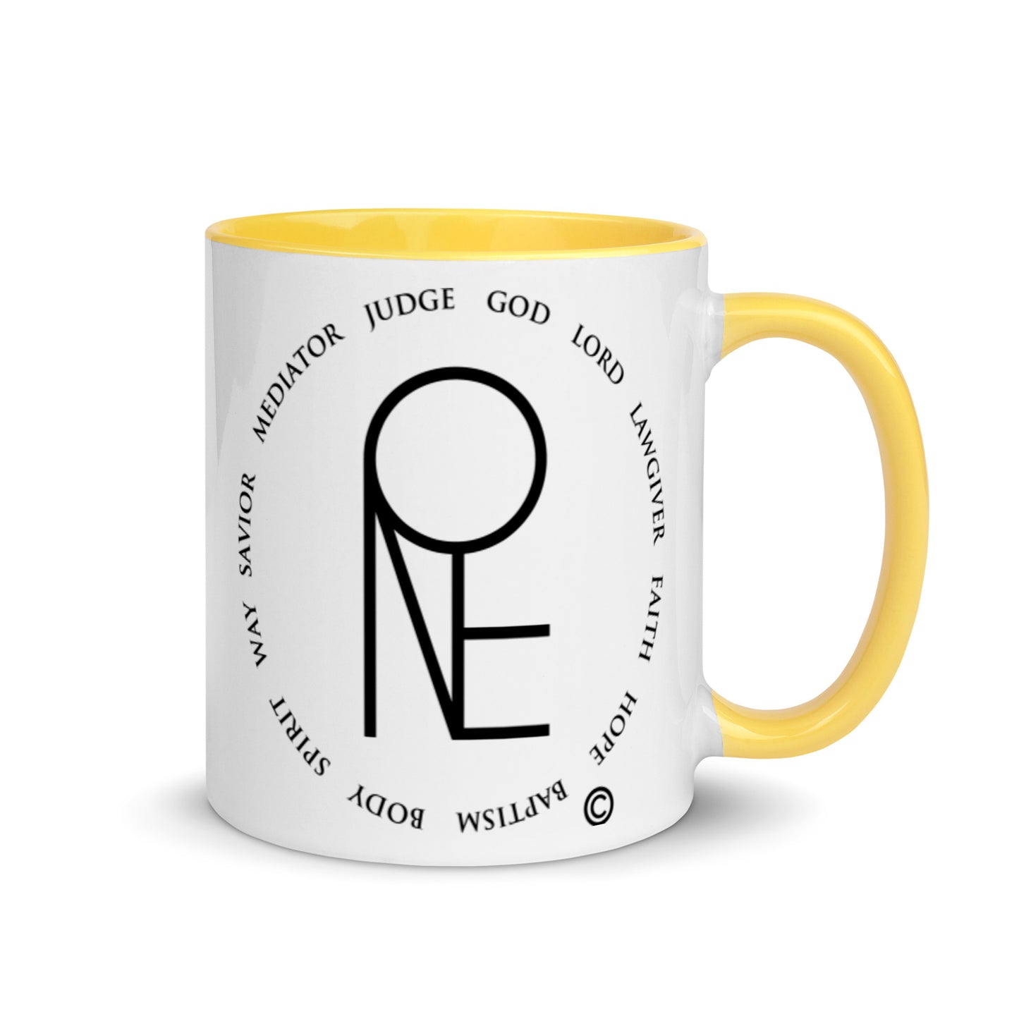 One God Mug with Color Inside