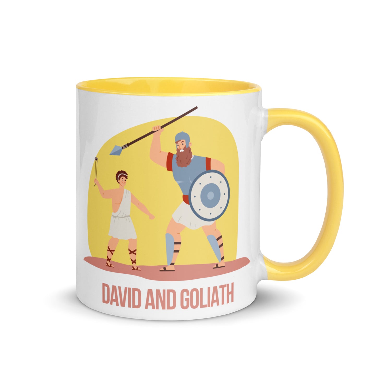 David and Goliath Mug with Color Inside