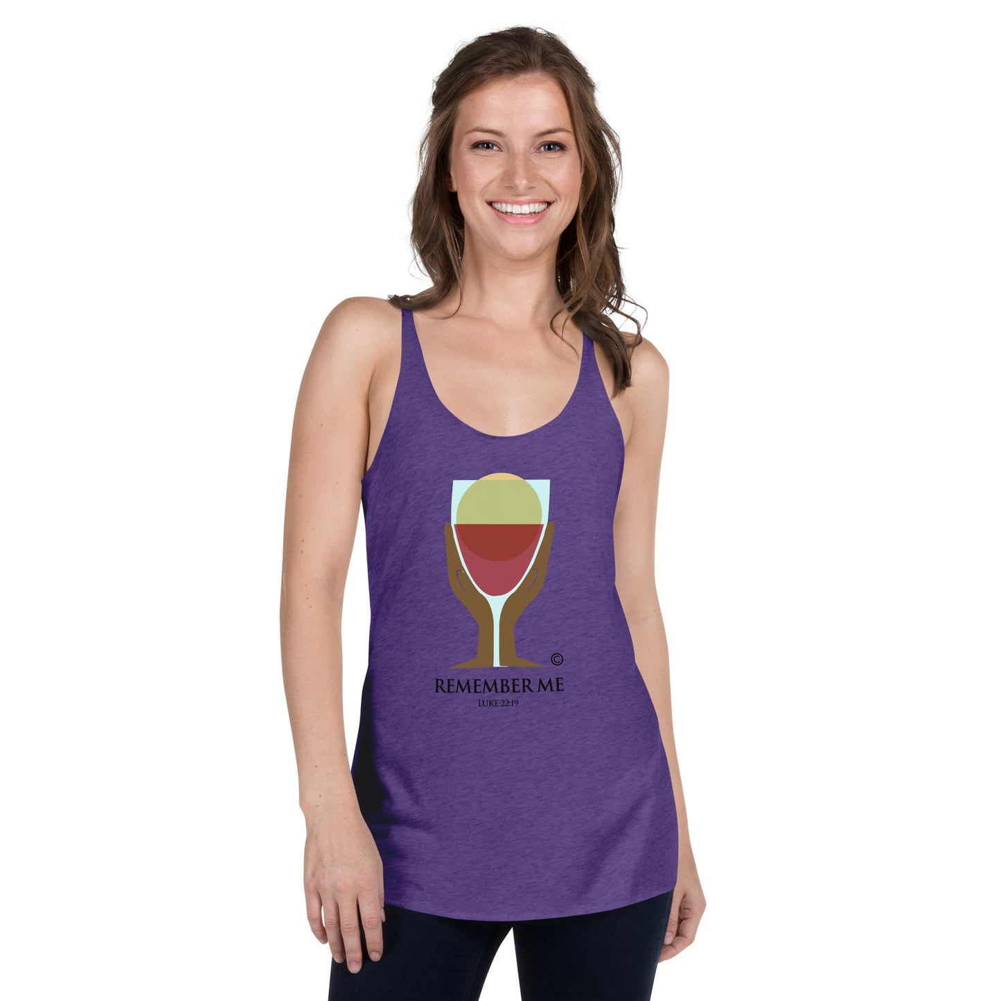 Remember Me Women's Colored Racerback Tank