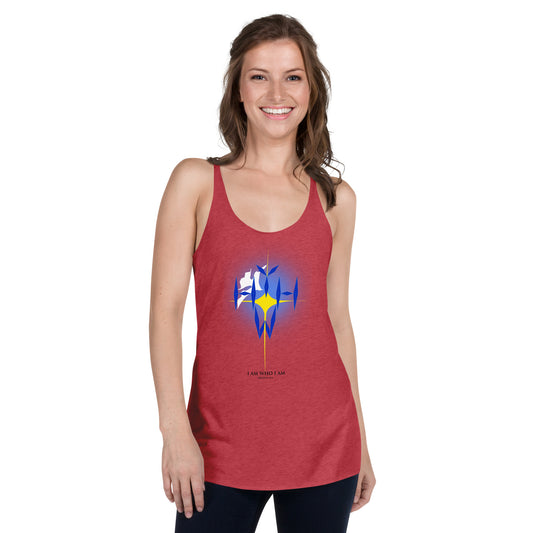 I Am Who I Am Women's Colored Racerback Tank