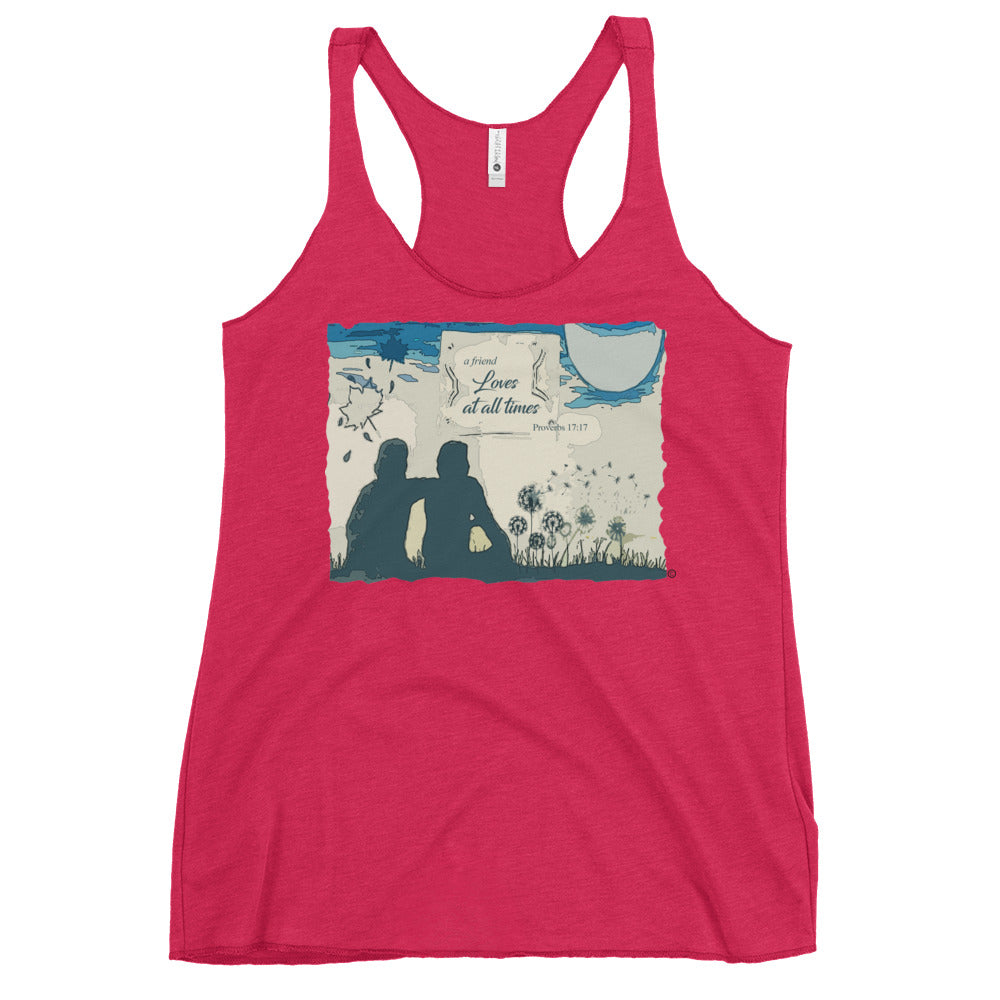A Friend Loves At All Times Women's Racerback Tank