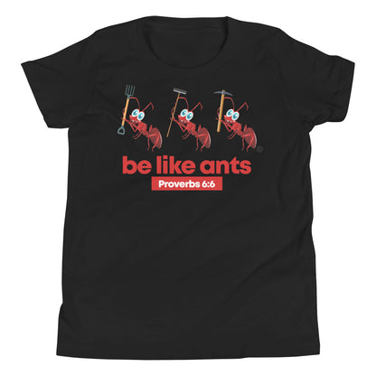 Be Like Ants Dark-Colored Youth Short Sleeve T-Shirt